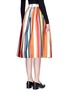 Back View - Click To Enlarge - ALICE & OLIVIA - 'Nikola' variegated stripe cotton skirt