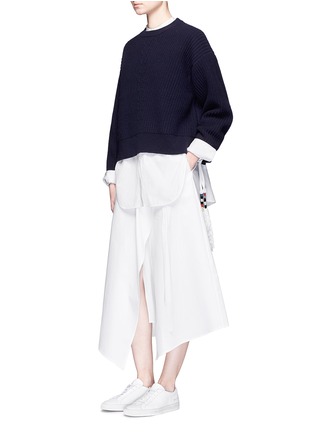 Figure View - Click To Enlarge - PORTS 1961 - Layered front wide leg pants