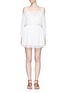 Main View - Click To Enlarge - ZIMMERMANN - 'Realm' eyelash lace silk georgette playsuit