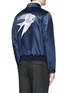 Back View - Click To Enlarge - ALEXANDER MCQUEEN - Swallow embroidery reversible satin blouson jacket