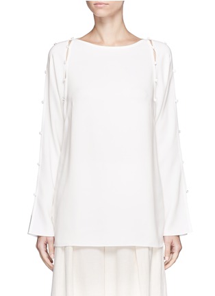Main View - Click To Enlarge - LANVIN - Mock button sleeve techno twill top