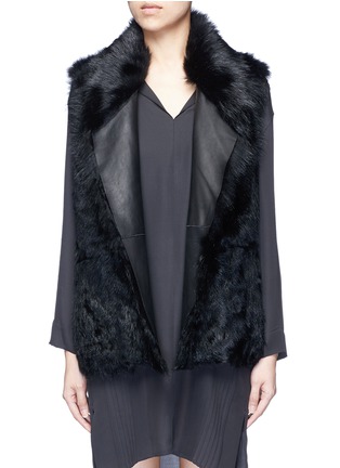Main View - Click To Enlarge - VINCE - Reversible shearling vest