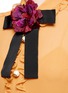 Detail View - Click To Enlarge - GUCCI - Detachable floral brooch pleated silk shirt dress