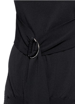Detail View - Click To Enlarge - ERIKA CAVALLINI - Split side buckle knit top