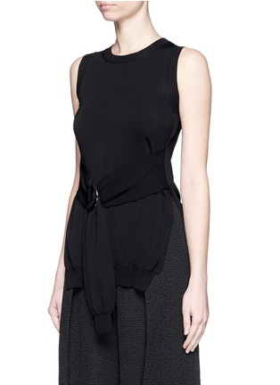 Front View - Click To Enlarge - ERIKA CAVALLINI - Split side buckle knit top