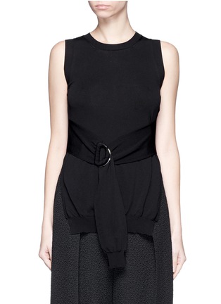 Main View - Click To Enlarge - ERIKA CAVALLINI - Split side buckle knit top