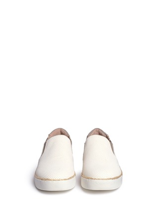 Front View - Click To Enlarge - SAM EDELMAN - 'Banks' snake print perforated espadrille slip-ons