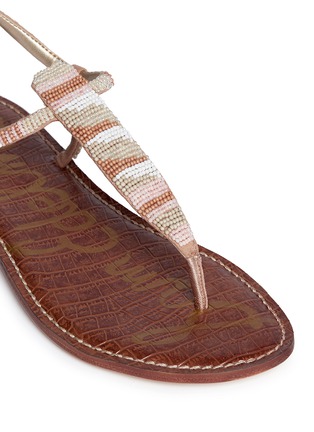 Detail View - Click To Enlarge - SAM EDELMAN - 'Gail' beaded T-strap flat sandals
