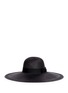 Main View - Click To Enlarge - SENSI STUDIO - 'Lady Ibiza' frayed bow straw capeline hat