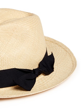 Detail View - Click To Enlarge - SENSI STUDIO - Twist band straw Panama hat