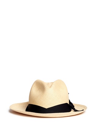 Main View - Click To Enlarge - SENSI STUDIO - Twist band straw Panama hat