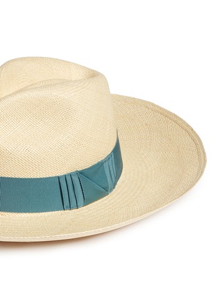 Detail View - Click To Enlarge - SENSI STUDIO - Origami bow wide brim Panama hat