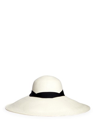 Main View - Click To Enlarge - SENSI STUDIO - 'Lady Ibiza' twist band straw capeline hat