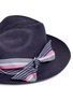Detail View - Click To Enlarge - SENSI STUDIO - Stripe twist band Panama hat