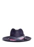 Main View - Click To Enlarge - SENSI STUDIO - Stripe twist band Panama hat