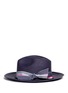 Figure View - Click To Enlarge - SENSI STUDIO - Stripe twist band Panama hat