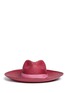 Main View - Click To Enlarge - SENSI STUDIO - Contrast bow wide brim Panama hat