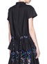 Back View - Click To Enlarge - SACAI - Gridwork bobbin lace pleat ruffle top