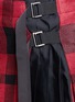 Detail View - Click To Enlarge - SACAI - Check plaid pleated side split skirt