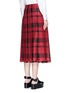 Back View - Click To Enlarge - SACAI - Check plaid pleated side split skirt