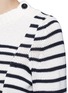 Detail View - Click To Enlarge - SACAI - Asymmetric sleeve puzzle stripe knit sweater