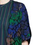 Detail View - Click To Enlarge - SACAI - Botanical print embroidery lace stripe T-shirt dress
