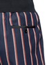 Detail View - Click To Enlarge - SACAI - Stripe grosgrain trim shorts