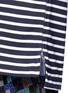 Detail View - Click To Enlarge - SACAI - Zip side stripe cotton knit top