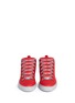 Front View - Click To Enlarge - BALENCIAGA - Rubber effect leather high top sneakers