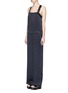 Front View - Click To Enlarge - KENZO - Cinched D-ring strap sandwashed silk jumpsuit