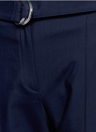 Detail View - Click To Enlarge - KENZO - Belted fluid twill pants