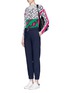 Figure View - Click To Enlarge - KENZO - Belted fluid twill pants