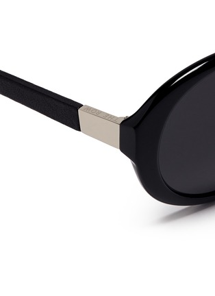 Detail View - Click To Enlarge - THE ROW - x Linda Farrow leather arm sunglasses