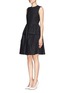 Figure View - Click To Enlarge - MS MIN - Diamond embossed fit-and-flare dress