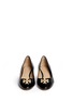 Figure View - Click To Enlarge - TORY BURCH - 'Raleigh' metal logo leather pumps