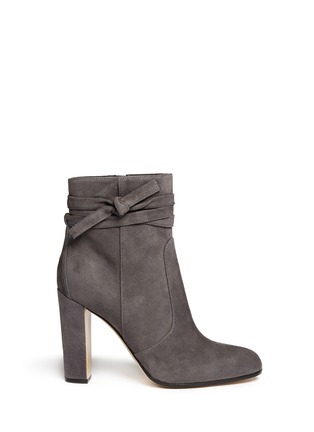 Gianvito Rossi - Ribbon Tie Suede Boots | Women | Lane Crawford