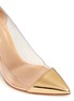 Detail View - Click To Enlarge - GIANVITO ROSSI - 'Plexi' clear PVC leather suede pumps