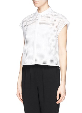 Front View - Click To Enlarge - RAG & BONE - 'Lakewood' perforated cotton shirt