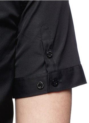 Detail View - Click To Enlarge - NEIL BARRETT - Polka dot cotton poplin shirt