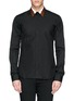 Main View - Click To Enlarge - GIVENCHY - Contrast mesh collar shirt