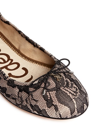 Detail View - Click To Enlarge - SAM EDELMAN - 'Felicia' floral lace ballerina flats