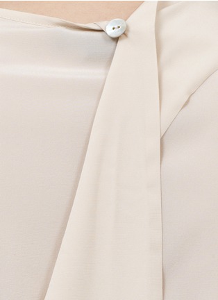 Detail View - Click To Enlarge - ST. JOHN - Stretch-silk detachable scarf blouse