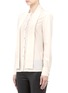 Front View - Click To Enlarge - ST. JOHN - Stretch-silk detachable scarf blouse