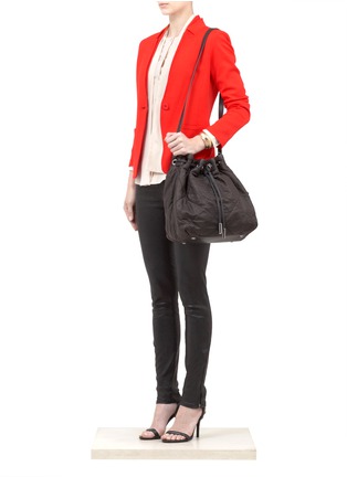 Figure View - Click To Enlarge - ST. JOHN - Stretch-silk detachable scarf blouse