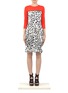 Main View - Click To Enlarge - ST. JOHN - Leopard pattern colour-block dress