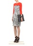 Figure View - Click To Enlarge - ST. JOHN - Leopard pattern colour-block dress