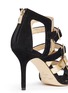 Detail View - Click To Enlarge - JIMMY CHOO - 'Bubble' suede metallic leather caged sandals