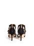 Back View - Click To Enlarge - JIMMY CHOO - 'Bubble' suede metallic leather caged sandals