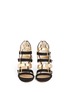 Figure View - Click To Enlarge - JIMMY CHOO - 'Bubble' suede metallic leather caged sandals