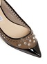 Detail View - Click To Enlarge - JIMMY CHOO - Stud and crystal perspex patent flats